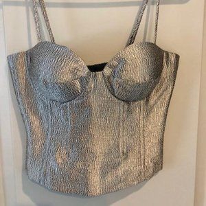 Bardot golden shimmer bustier